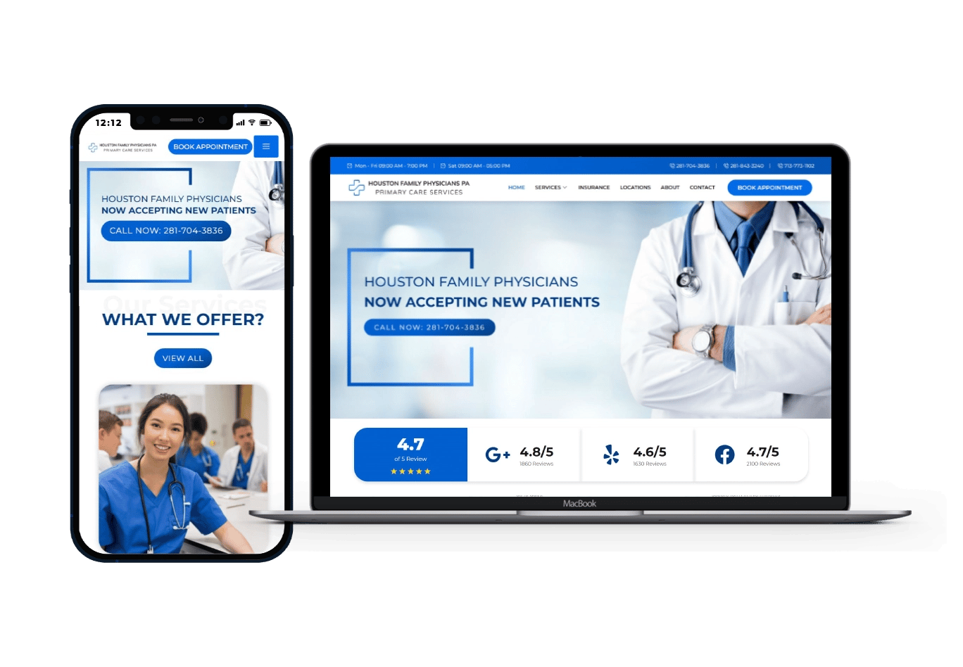 Website Design Services 7 doctor laptop copy