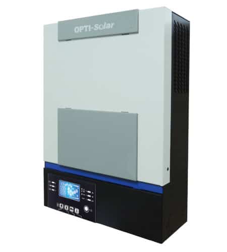 ממיר מתח OPTI SOLAR – 3000W 24V דגם SP3000 משולב מטען מצברים כולל בקר טעינה 80A