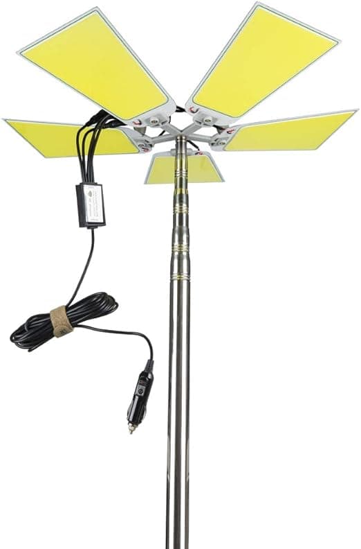 פנס חמישייה 12V כולל מוט ושקע מצית