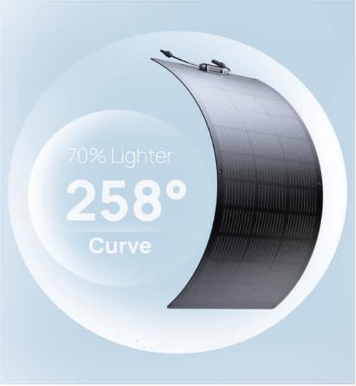 ⁦פאנל סולארי גמיש ECOFLOW100 , הספק 100W ⁩ – תמונה ⁦2⁩