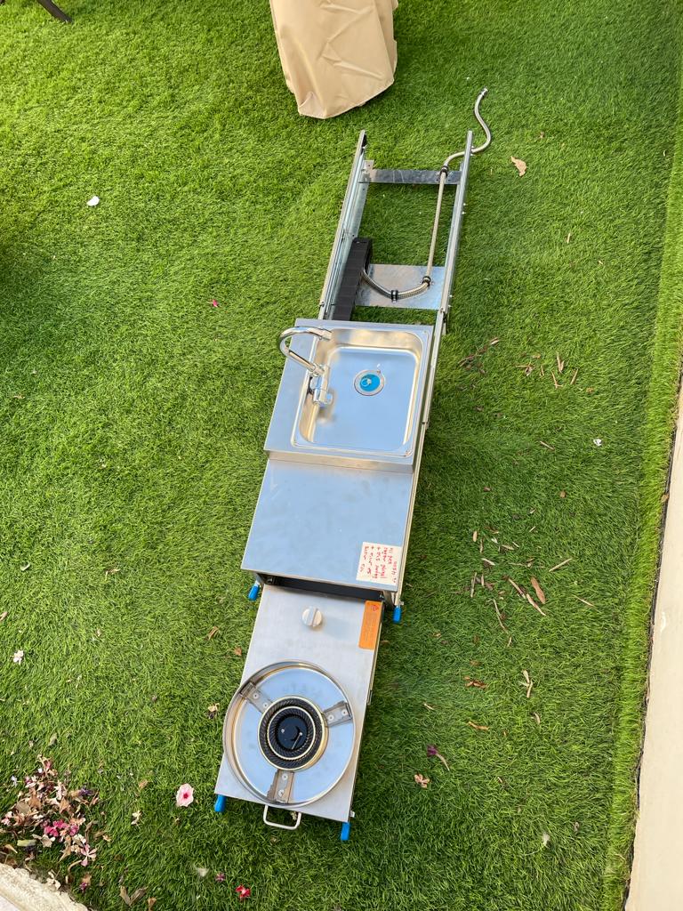 ⁦מגירה נשלפת כולל כיור וברז מתקפל כולל כירת גז⁩ – תמונה ⁦3⁩