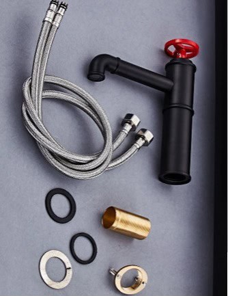 ⁦ברז מטבח שחור בעיצוב כיבוי אש⁩ – תמונה ⁦2⁩