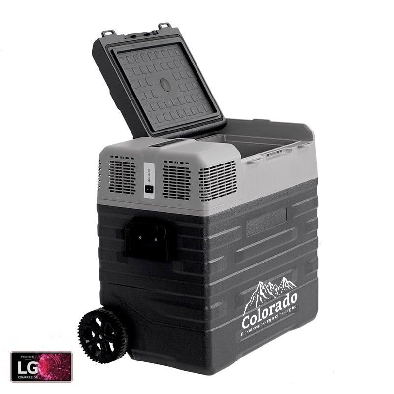 מקרר/מקפיא לרכב 62 ליטר עם גלגלים וידית טרולי + סוללה - TX62