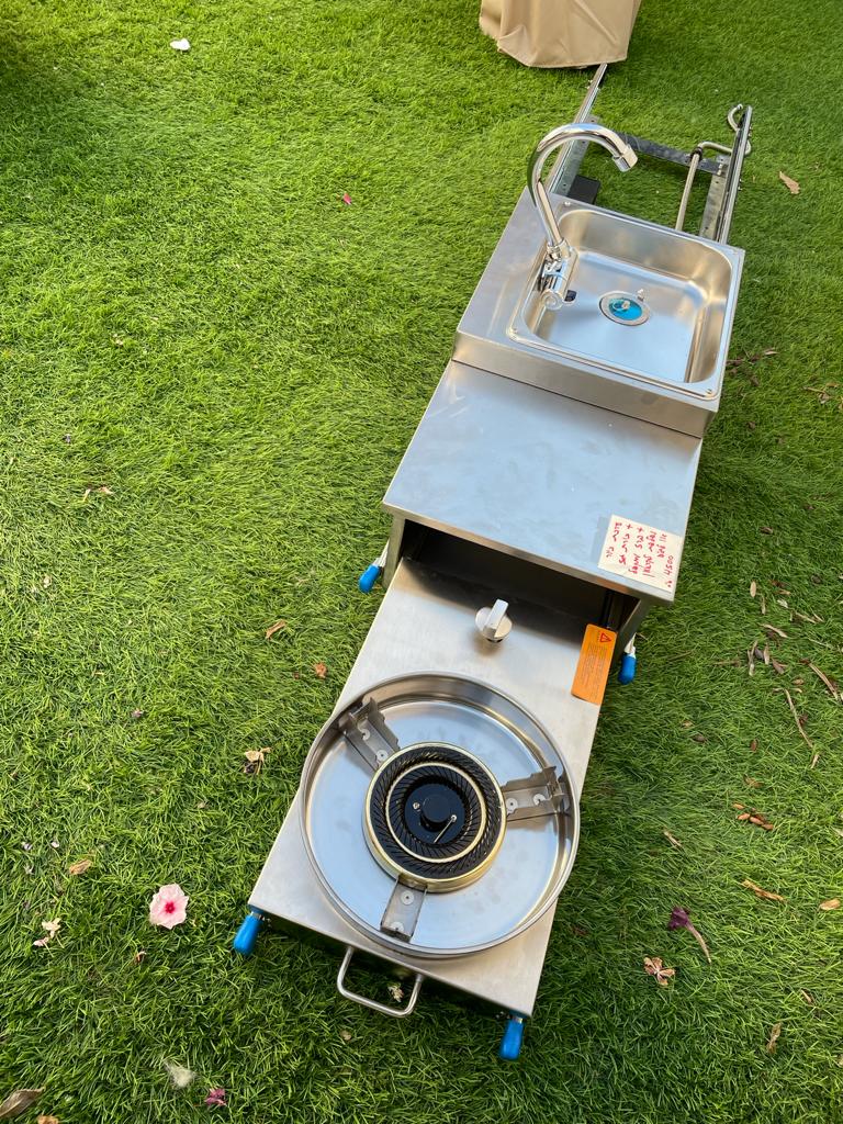 ⁦מגירה נשלפת כולל כיור וברז מתקפל כולל כירת גז⁩ – תמונה ⁦7⁩