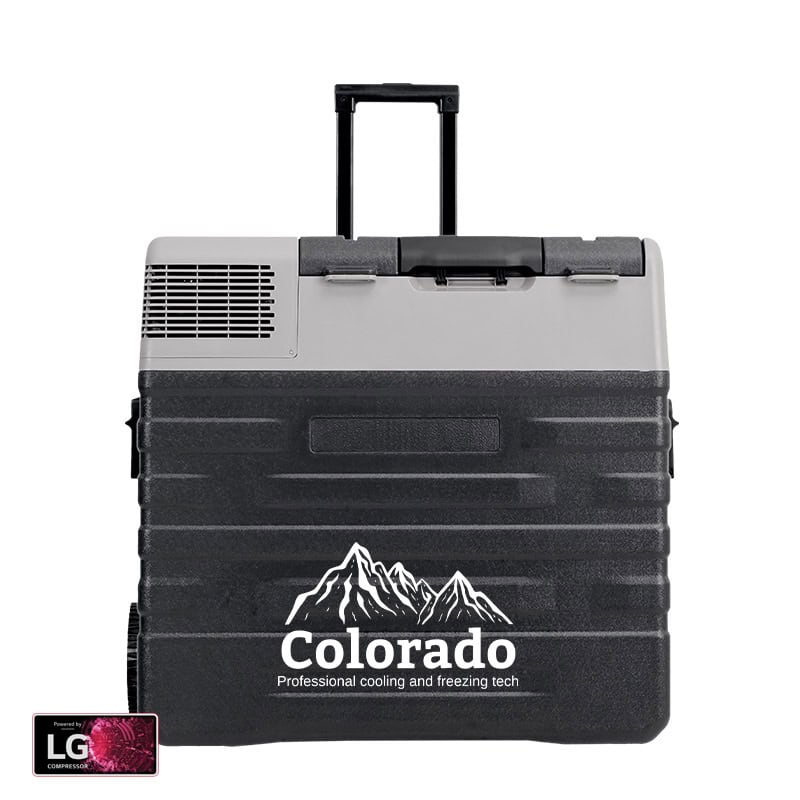 מקרר/מקפיא לרכב 62 ליטר עם גלגלים וידית טרולי + סוללה - TX62