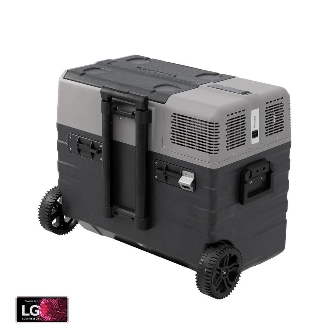 מקרר/מקפיא לרכב 42 ליטר עם גלגלים וידית טרולי + סוללה - TX42