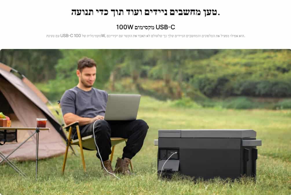 מקרר נייד ECOFLOW GLACIER כולל מכונת קרח וסוללה נשלפת – תמונה 6