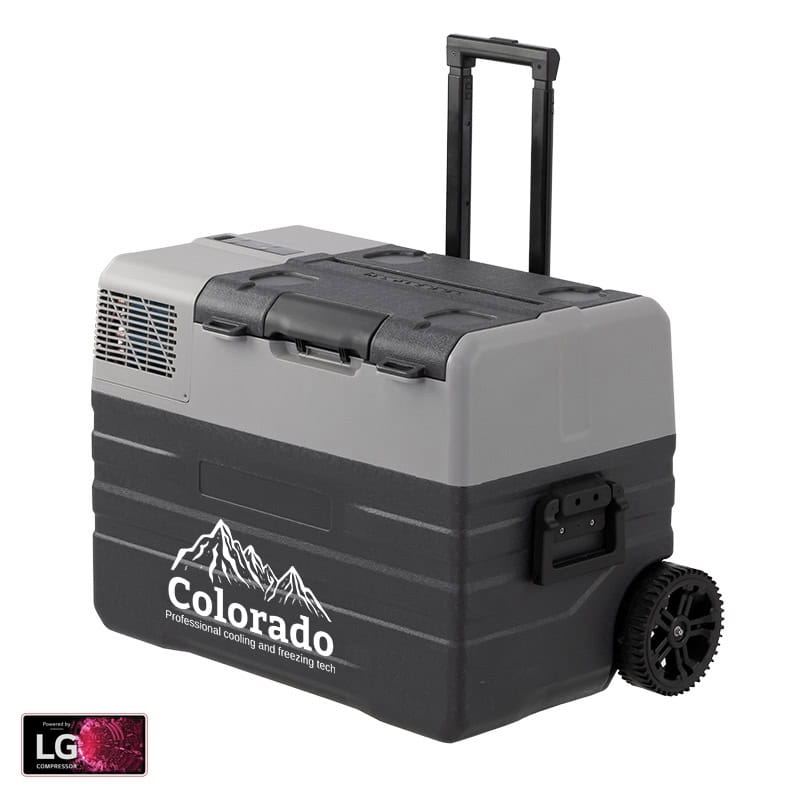 מקרר/מקפיא לרכב 42 ליטר עם גלגלים וידית טרולי + סוללה - TX42