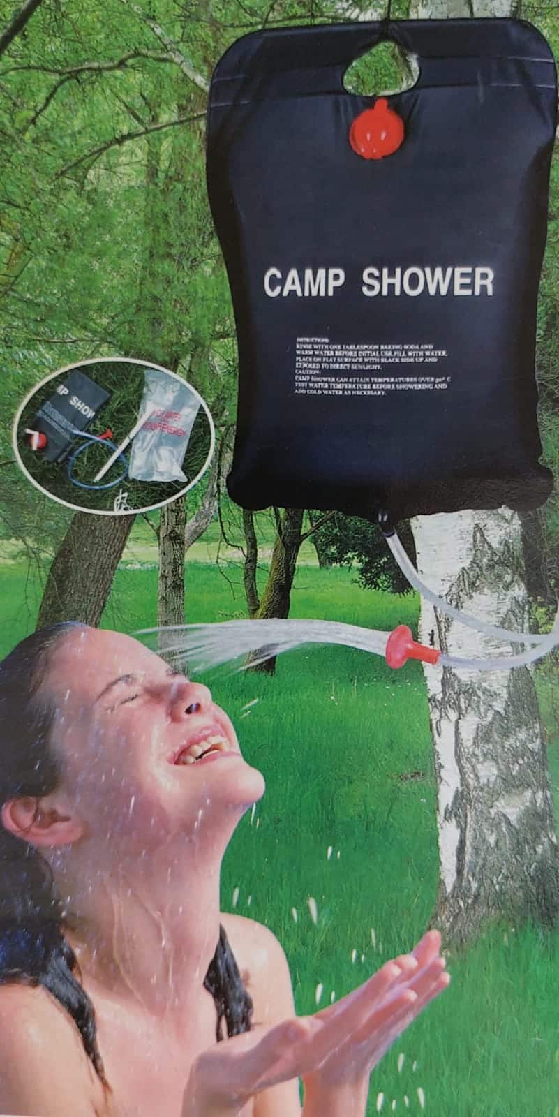 ⁦מקלחת שטח חיצונית - עם מיכל גמיש - 20 ל' - HABA⁩ – תמונה ⁦2⁩