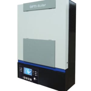 ממיר מתח OPTI SOLAR – 3000W 24V דגם SP3000 משולב מטען מצברים כולל בקר טעינה 80A