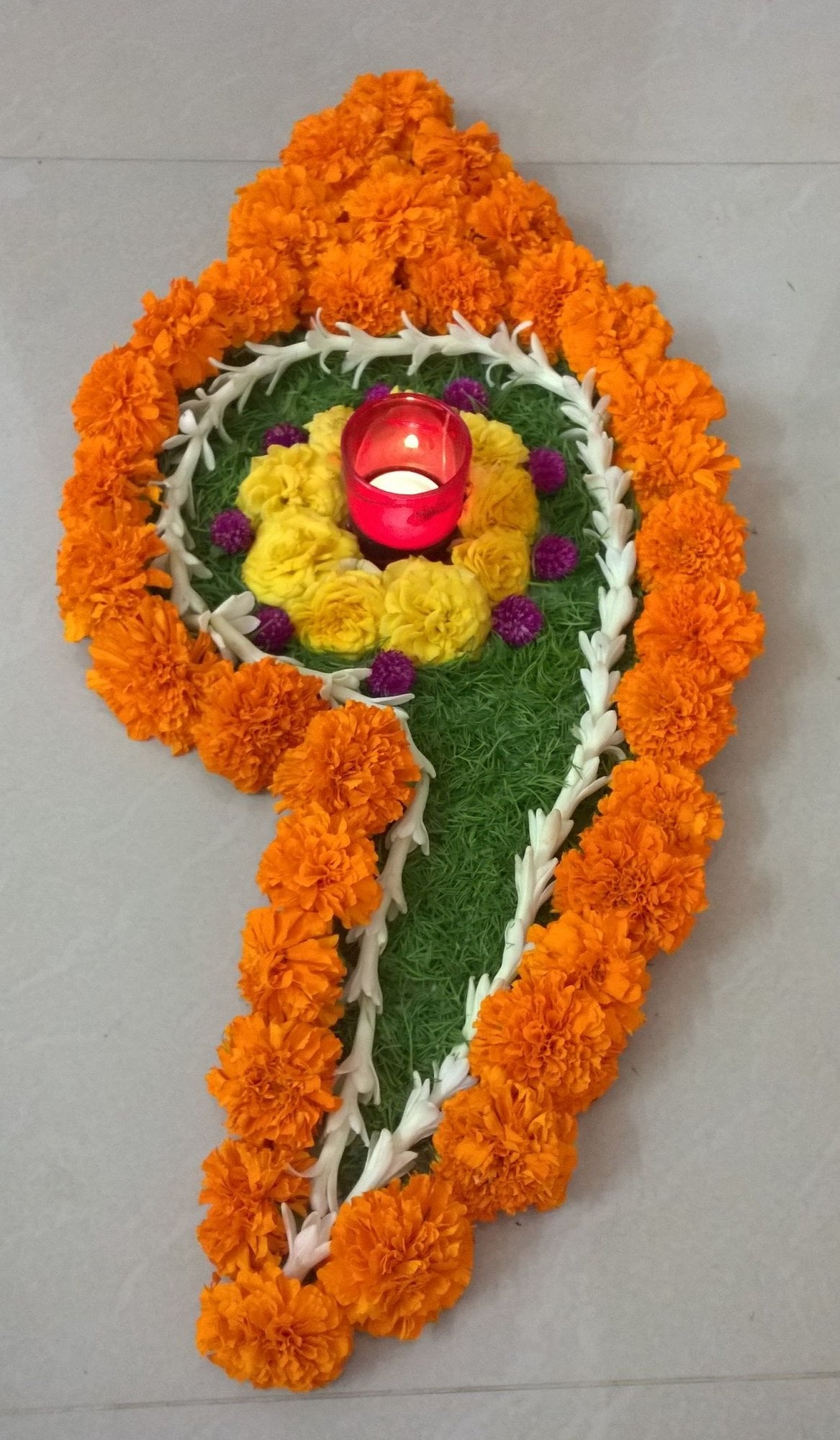 Conch Flower Rangoli Design