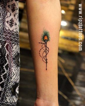 Minimal Mor Pankh Tattoo