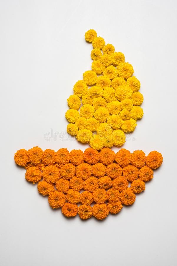Diya Flower Rangoli Design