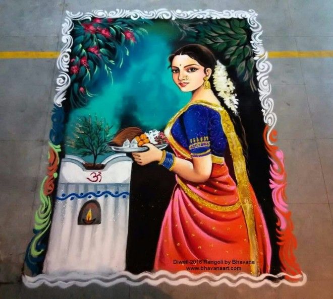 Karva Chauth Rangoli
