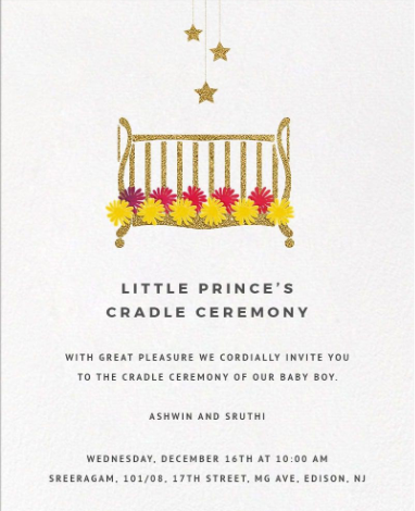 Naming ceremony invitation