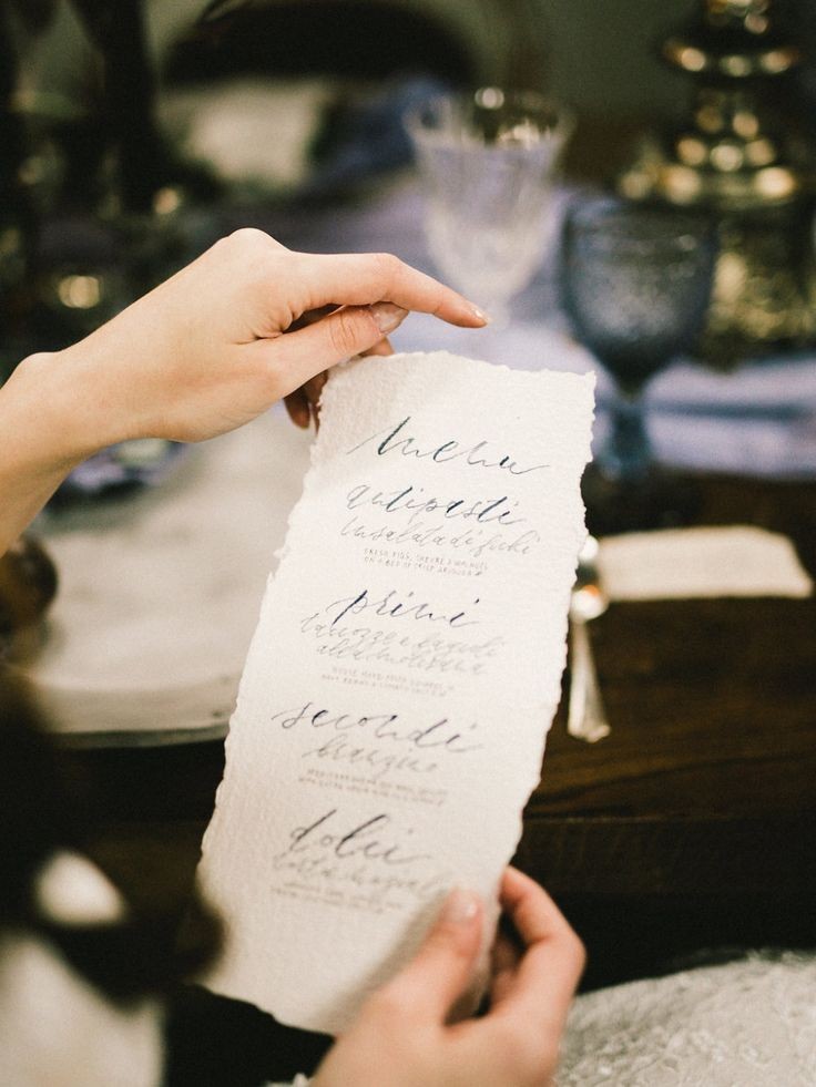 Custom made calligraphy Bengali wedding menu card