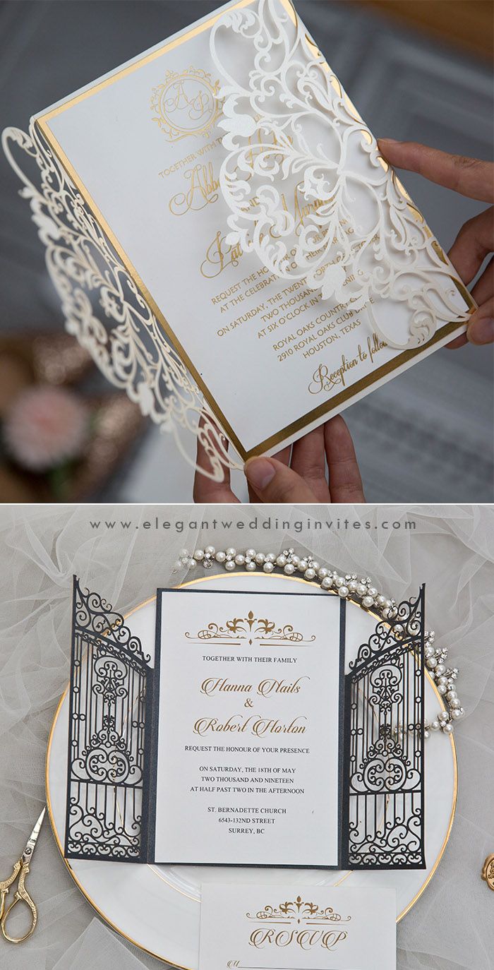 The Laser-Cut Engagement Invitation Card Idea