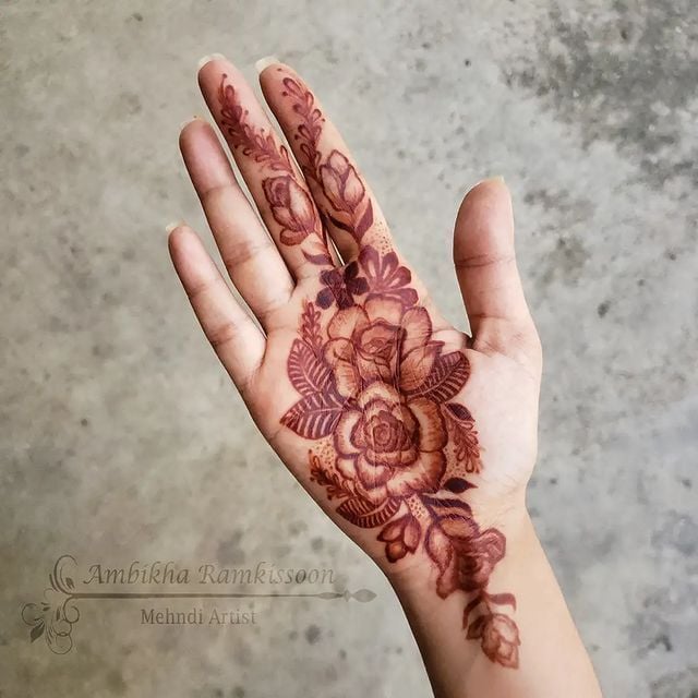 Floral Easy mehendi designs