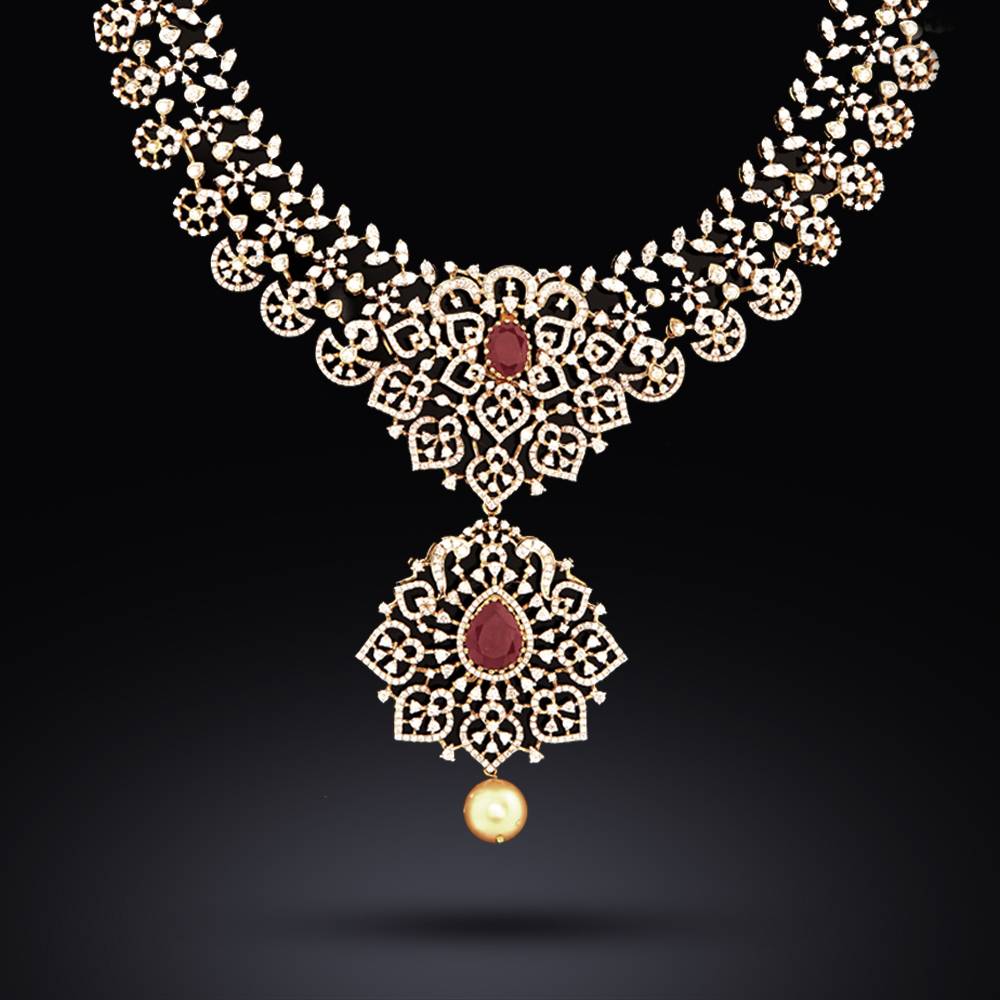 Diamond Necklace Lalitha Jewellery