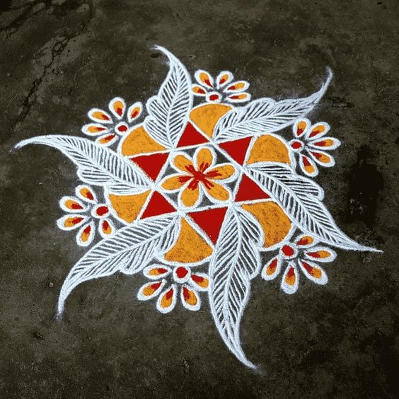 Rangoli Kolam with Dots