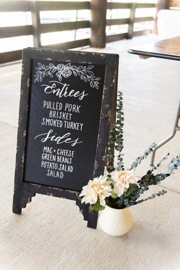 Chalkboard Bengali wedding menu card