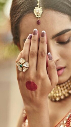 Bridal Ring in Kundan jewellery set