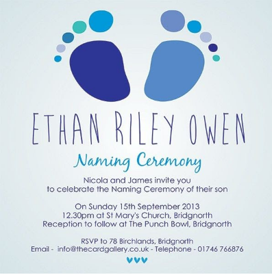 Naming ceremony invitation