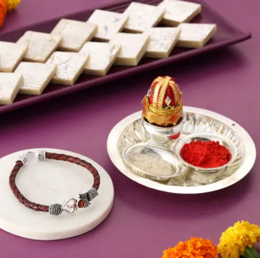 Bhai Dooj Tikka Thali Gift Set for Brothers