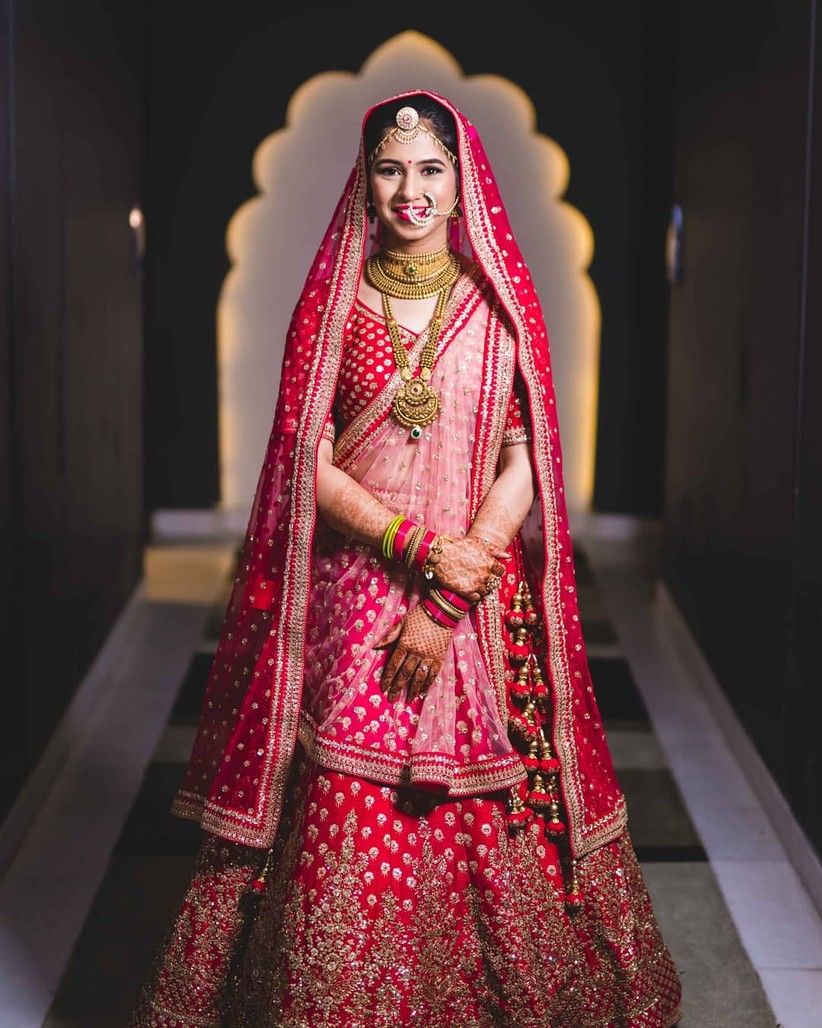 Marwari Style Double Dupatta Bridal Lehenga