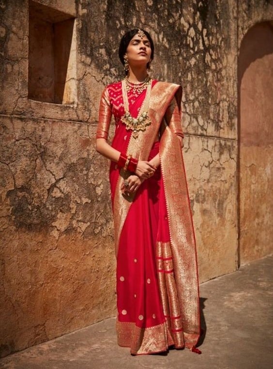 Banarasi Saree with Blouse Piece Design