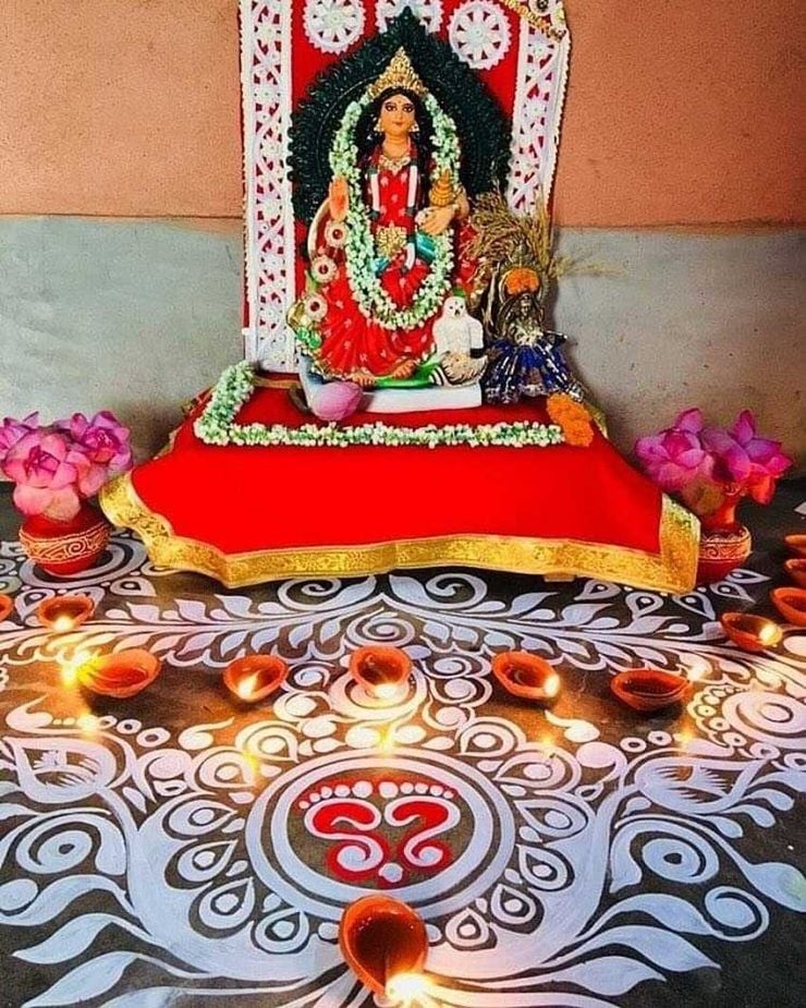 Lakshmi Puja Alpona Design