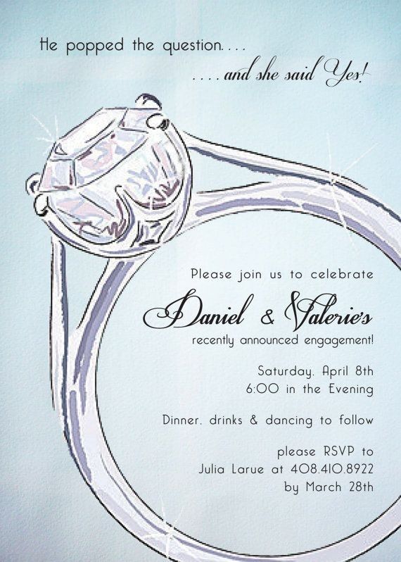 Engagement Party Invitation Card Design