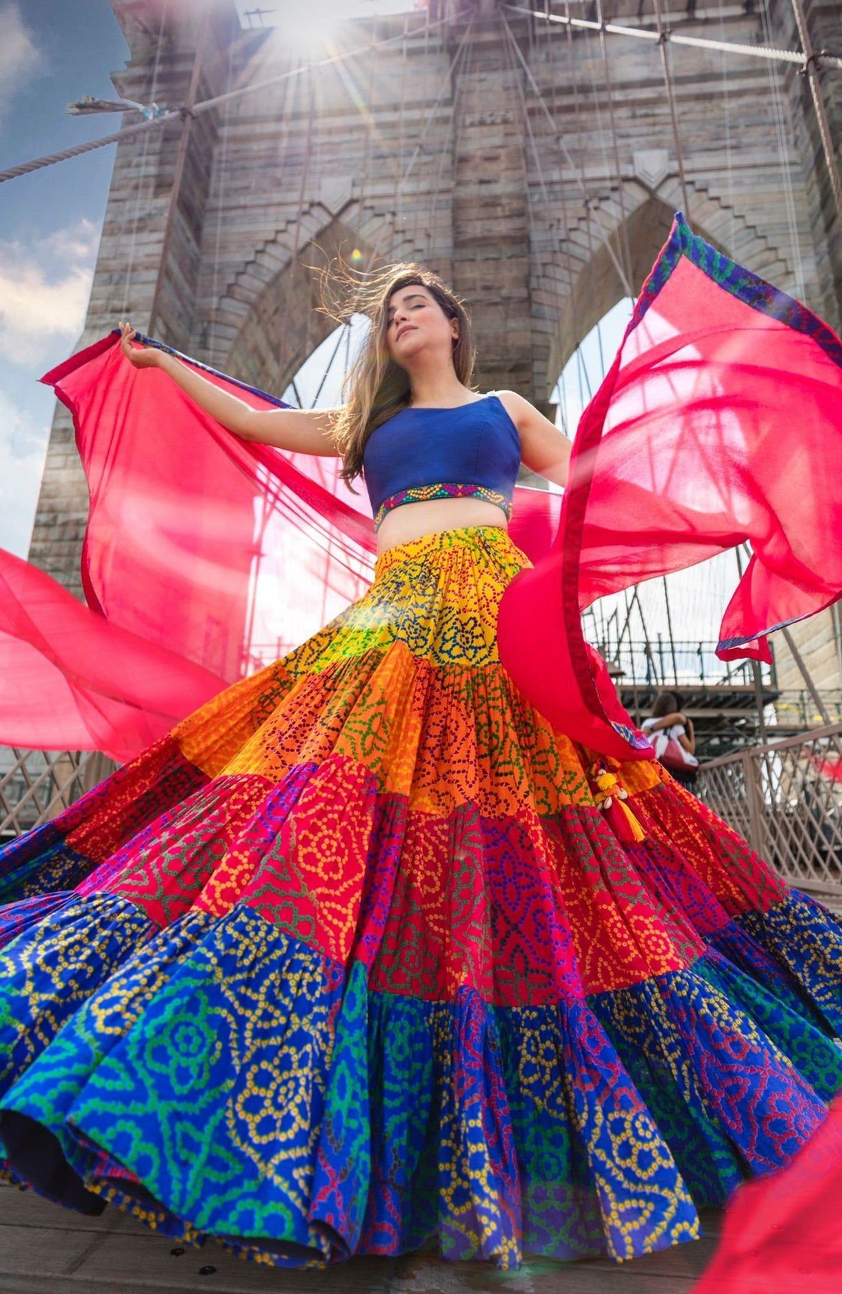 Bandhani Multi-Color Bridal Lehenga