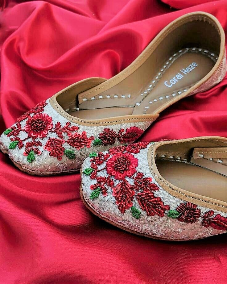 Red Beadwork Nagra Juti