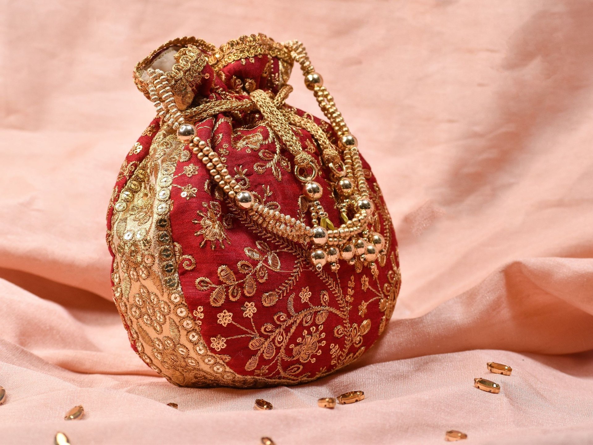 Red Bridal Potli Bags