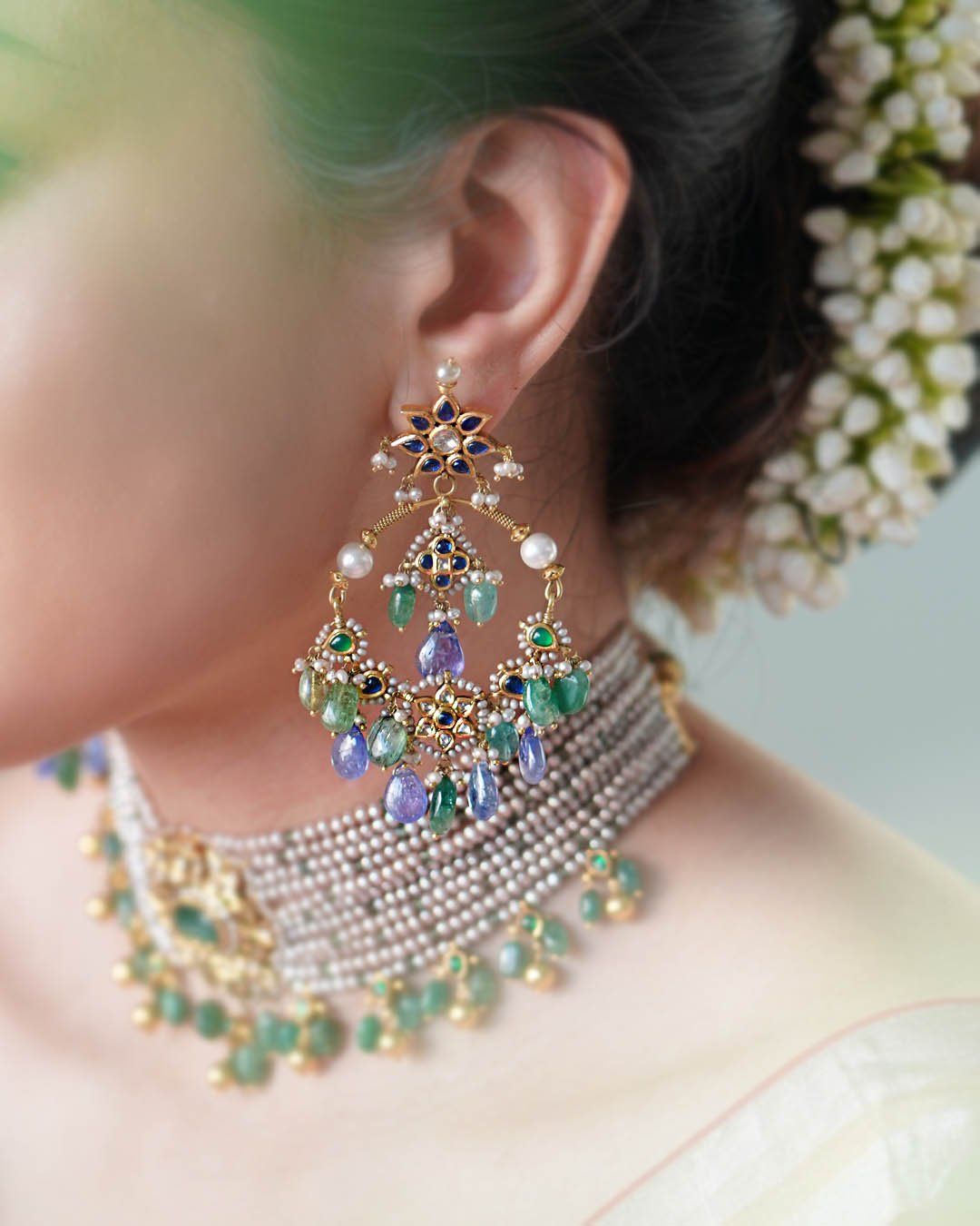 American Diamond Jewellery Set for Earrings