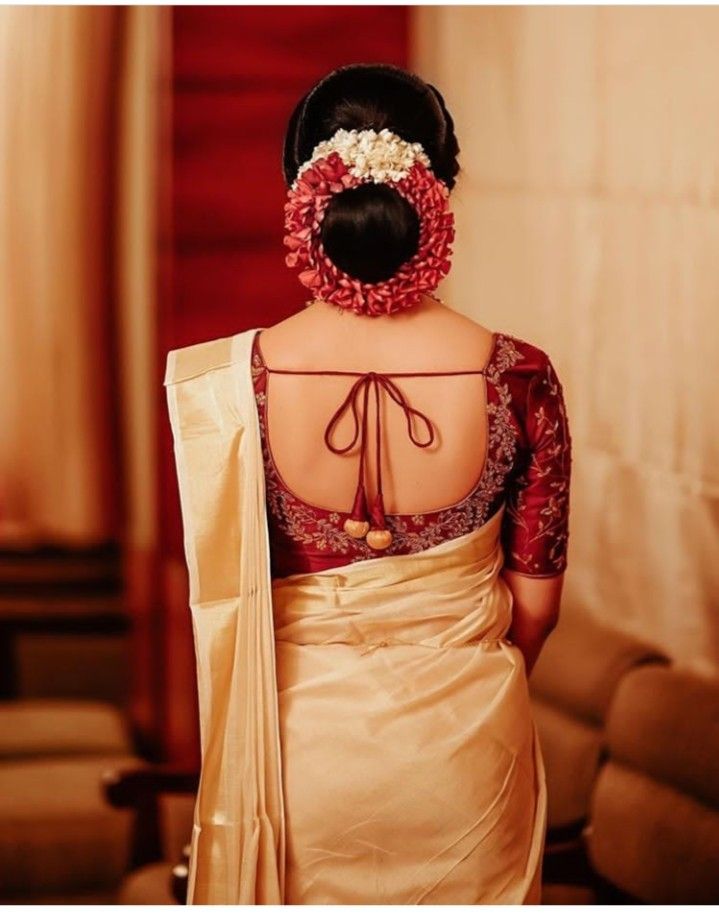 Hallow Ring Kerala Bridal Hairstyle Backside