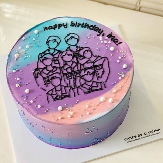 The Swimming pool BTS-Themed Cake idea