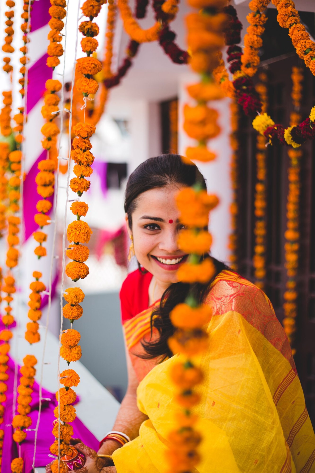 Haldi Saree Aiburobhat Look