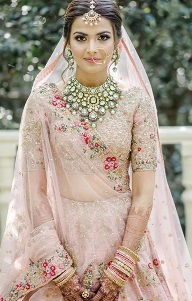 Pastel Rajasthani Bridal Lehenga
