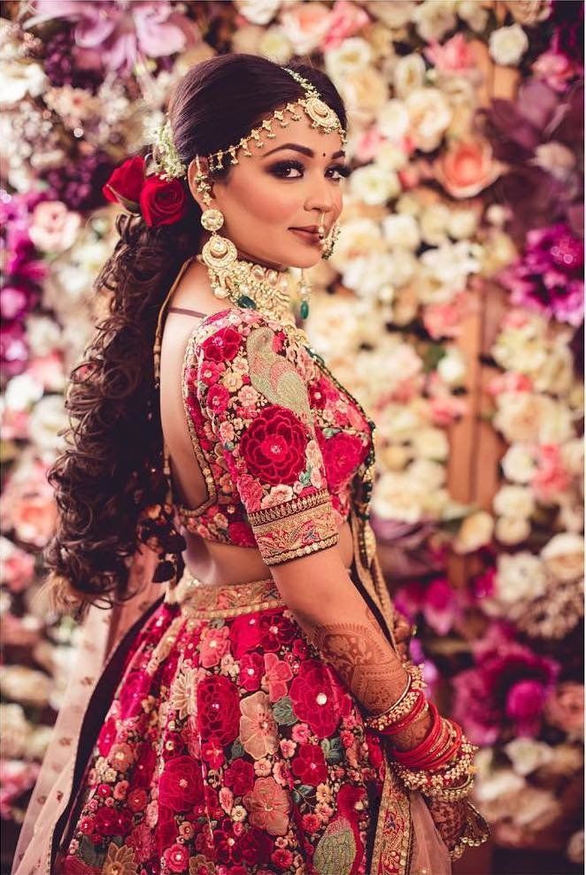 Exclusive Floral Lehenga Reception Look Bengali