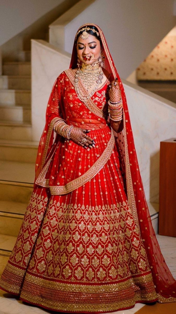 Golden Sequin Rajasthani Bridal Lehenga