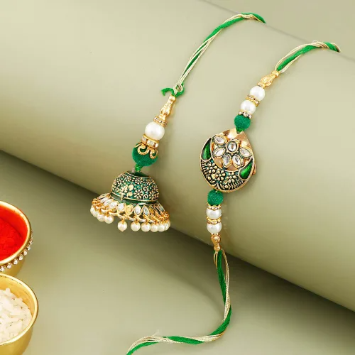 Meenakari and Kundan Rakhi Online