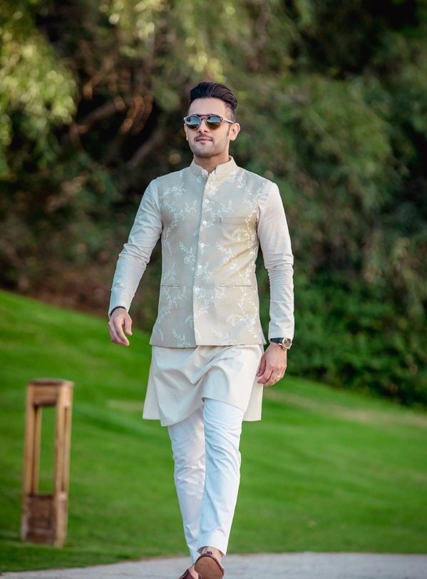 Jodhpuri Sherwani with a Nehru Jacket