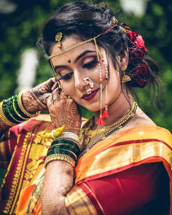 Dark Smokey Royal Maharashtrian Bridal Makeup