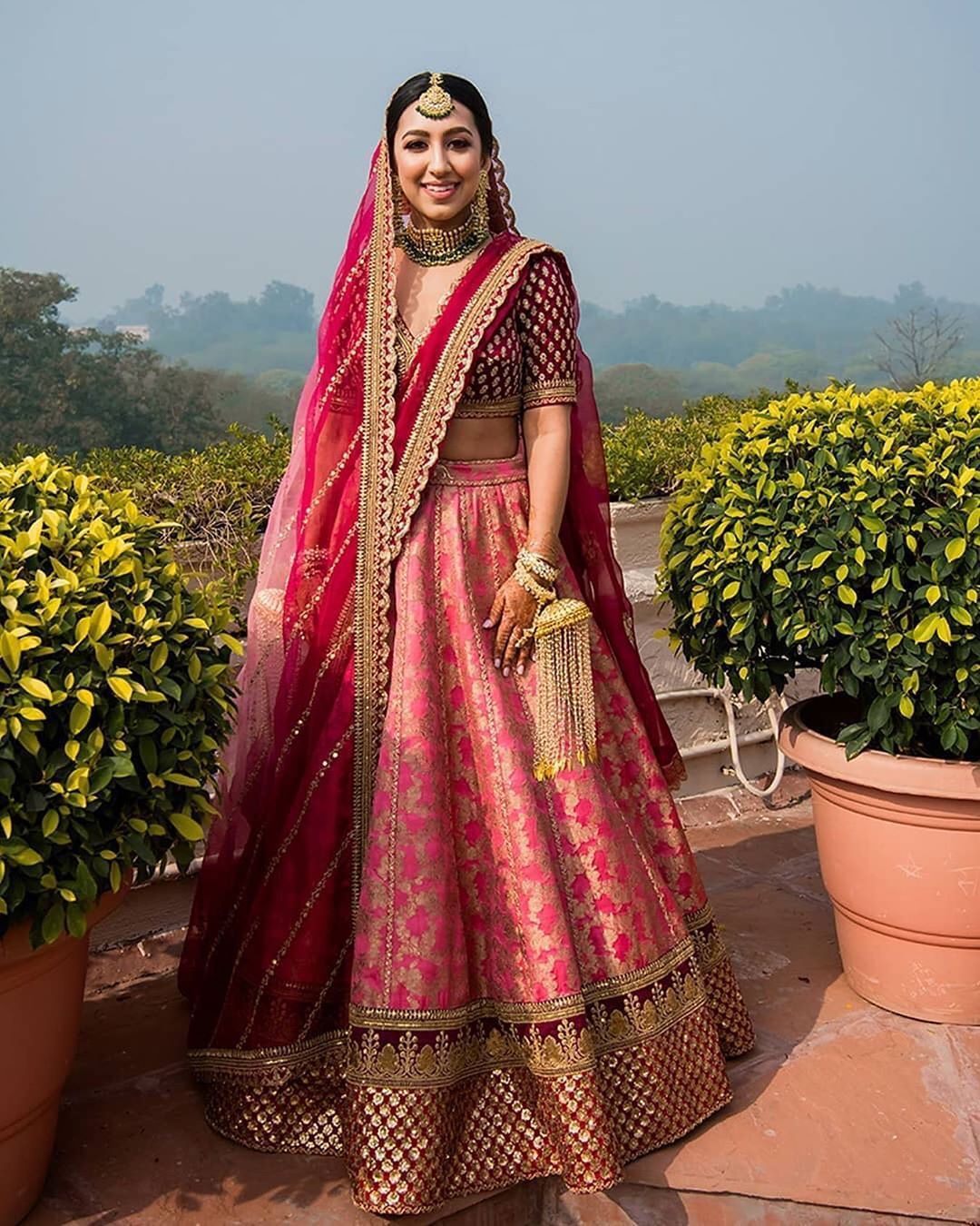The Gujrati Banarasi Dupatta Draping Styles for Lehenga