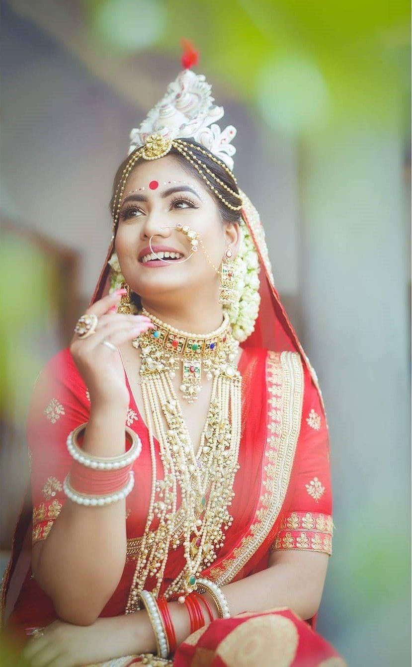 Triangle Bengali Bride Mukut Designs