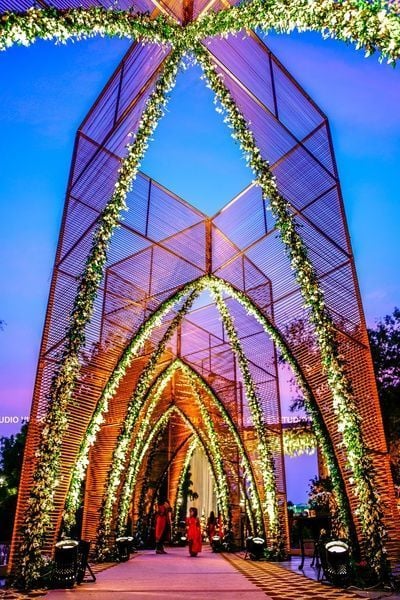 Way back Modern Wedding Stage Decoration