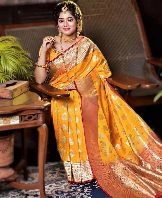 Wedding Function Bride's Yellow Saree
