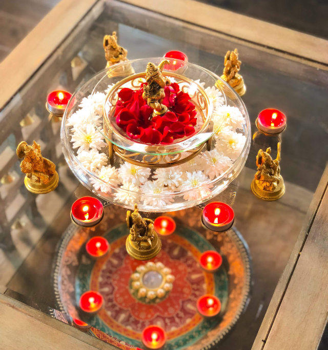 Water Flower Rangoli Design